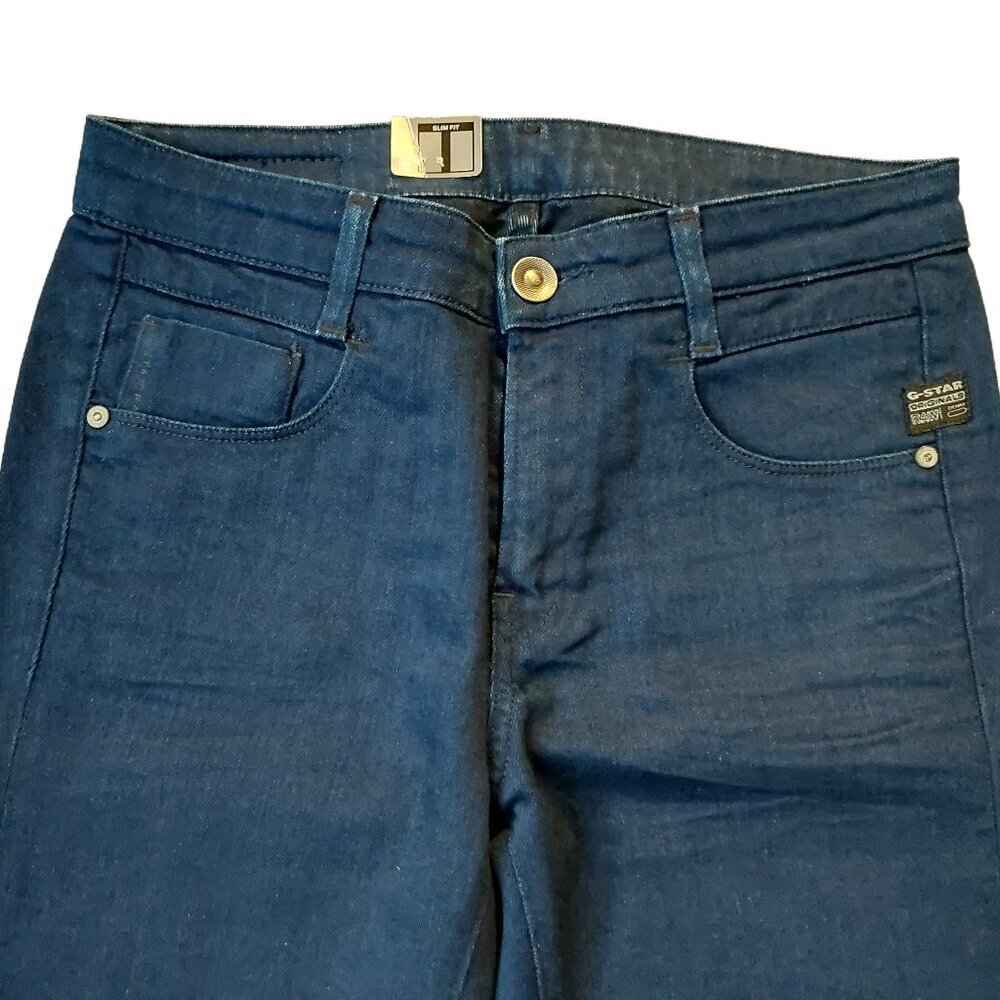 Retro Vintage G-Star GS01 New Radar H.W. Skinny Blue Denim Jeans Sz 27 NWT - Picture 4 of 8